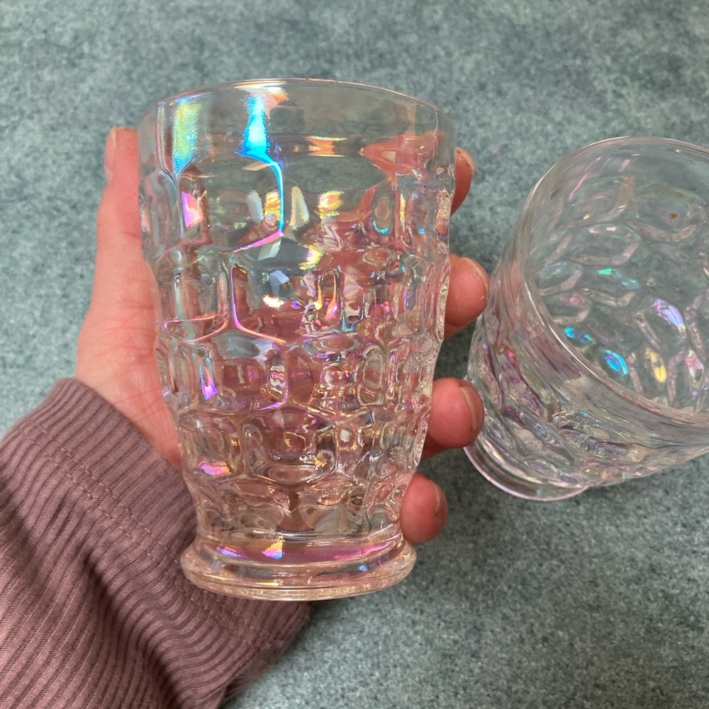 Vintage 60’s Federal Glass Co.'s Colonial Yorktown 🌈 pattern Water Glasses  6